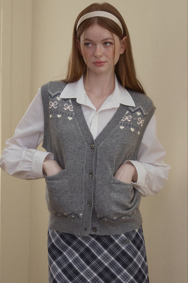Retro Jacquard Vintage Knit Vest