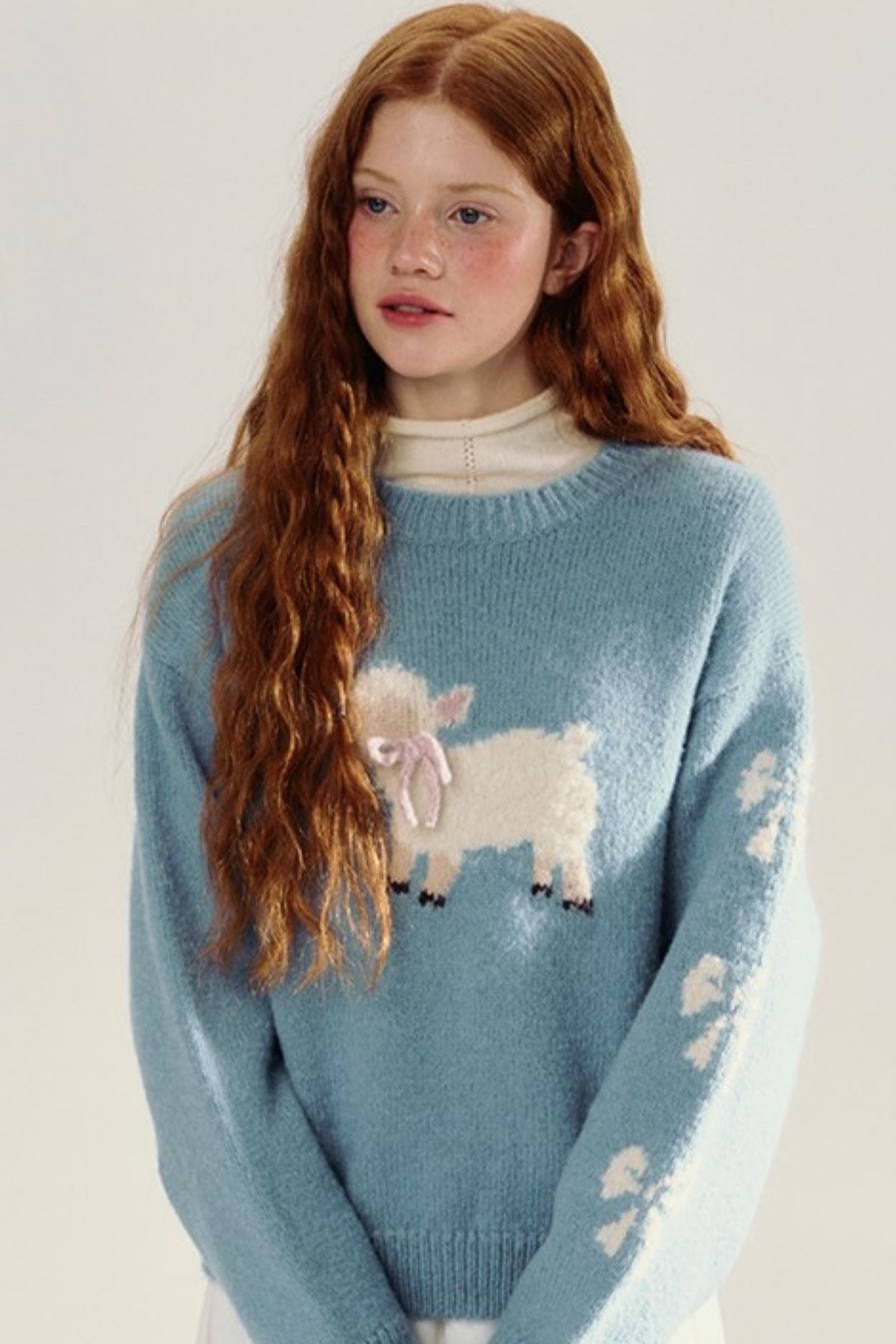 Three Dimensional Bow Knit Sweater