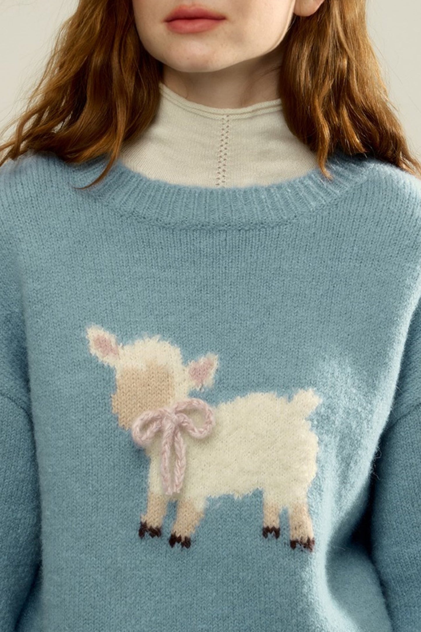 Three Dimensional Bow Knit Sweater