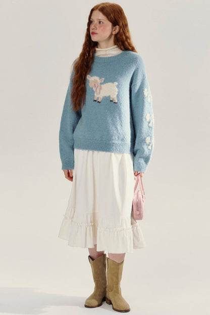 Three Dimensional Bow Knit Sweater