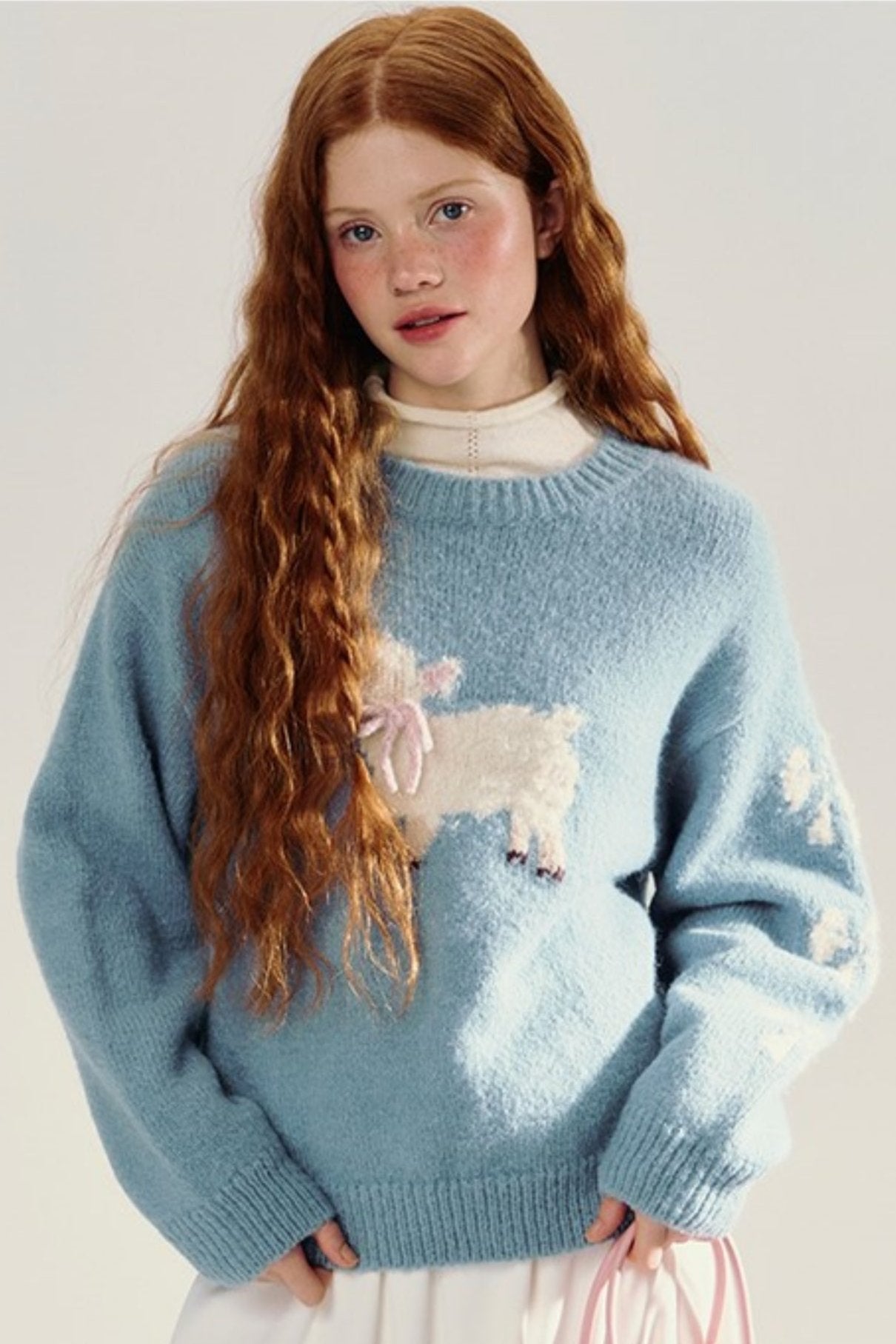 Three Dimensional Bow Knit Sweater