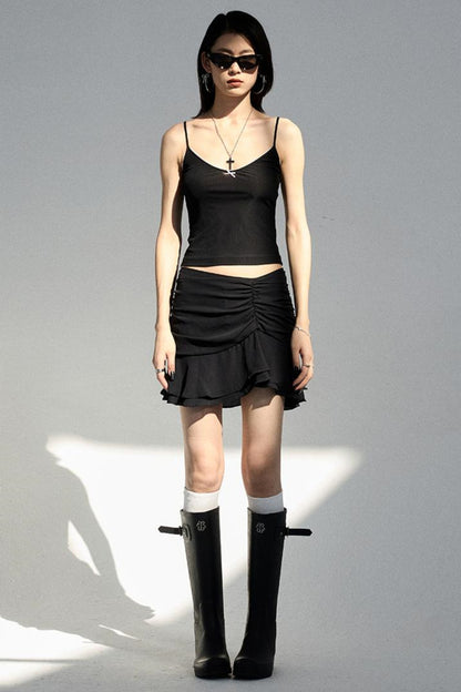 Elegant Ruffle Design Skirt