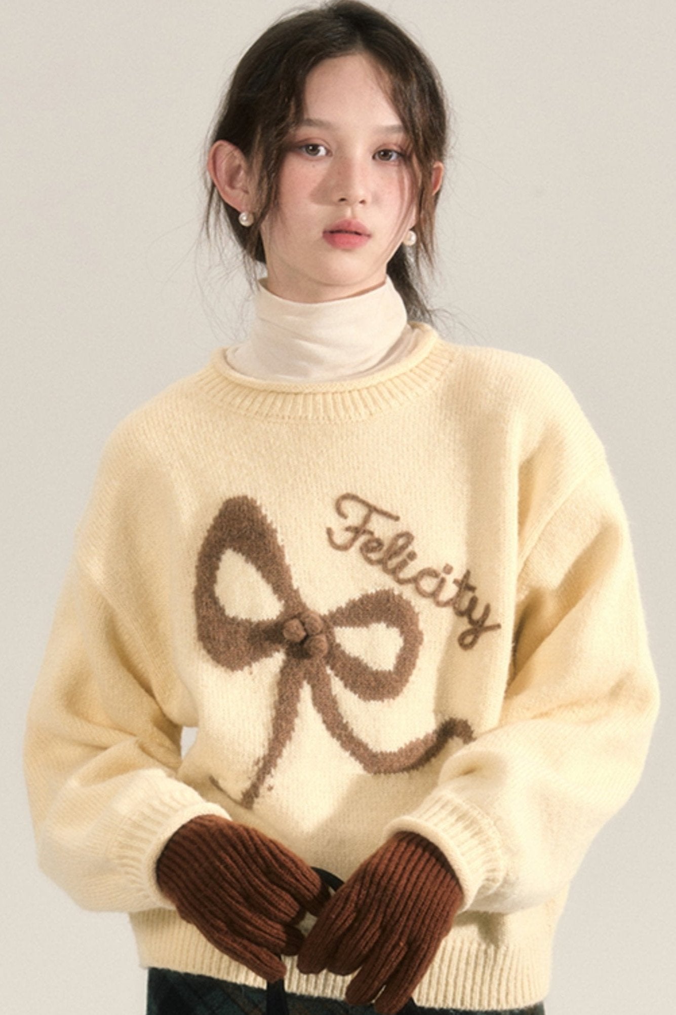 Thickened Camel Knit Sweater