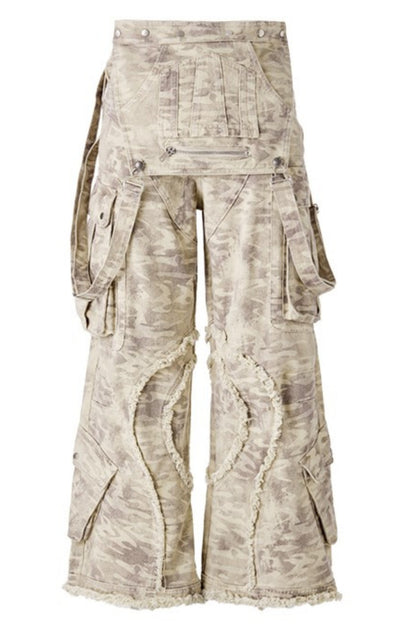 Camouflage Multi-Pocket Cargo Overalls