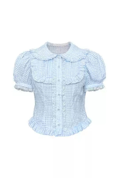 Lace Princess Checked Top