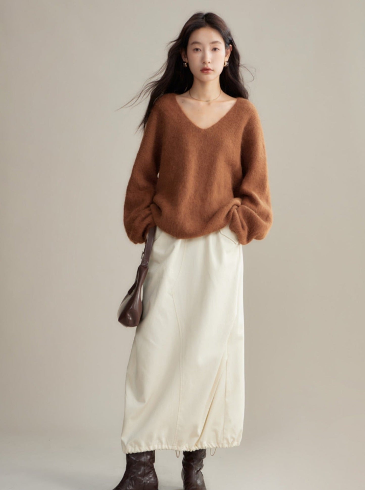 pullover sweater halterneck dress set