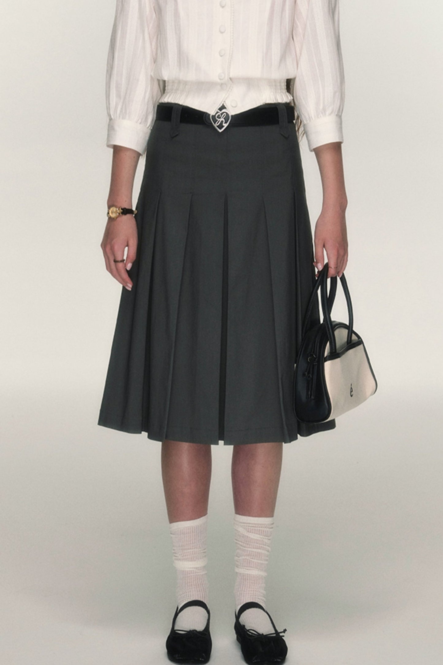 French High-Waist Quarter Skirt