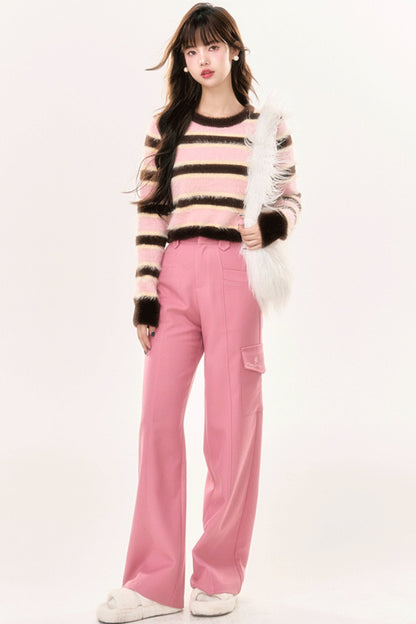 Cozy Pink Faux Fur Sweater