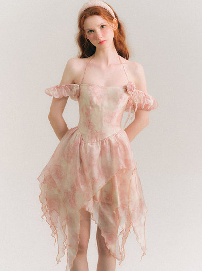 Lychee Lotus Floral French Dress