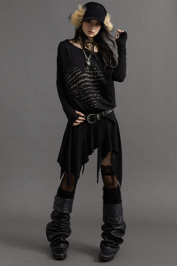 Punk One-Shoulder Long Dress