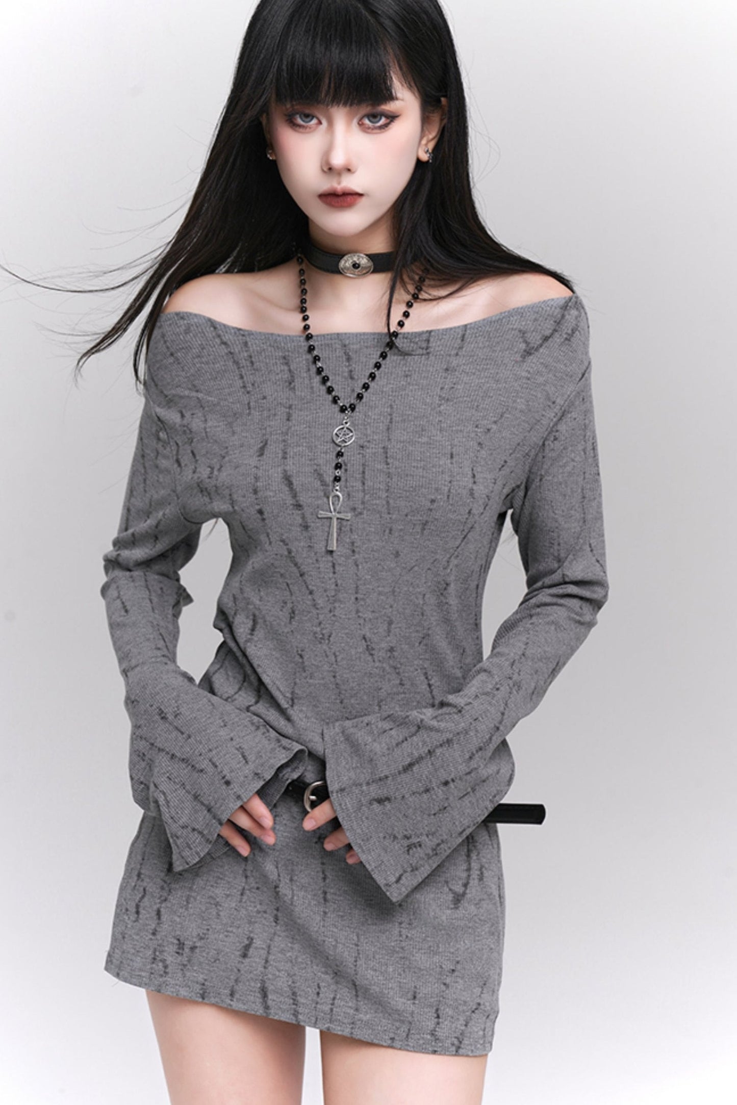 Sweet & Spicy One-Shoulder Knit Dress