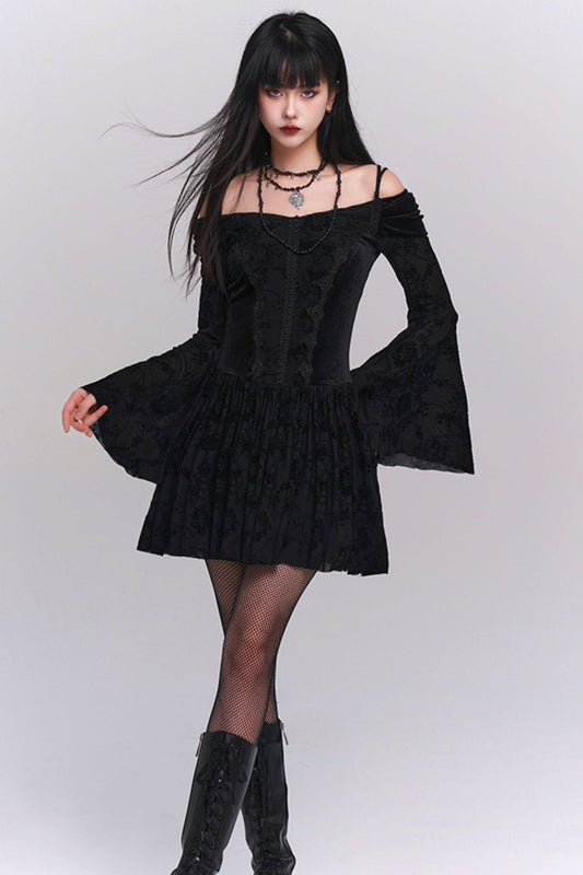 Halloween Gothic Shoulder Dress