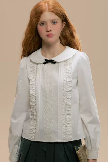 College Style Doll Collar Shirt