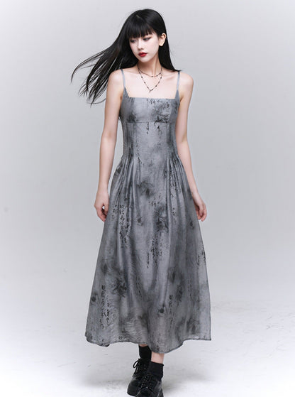 Chinese Gray Slip Dress