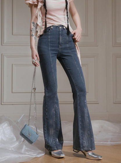 Blue Stretch Jeans Pants