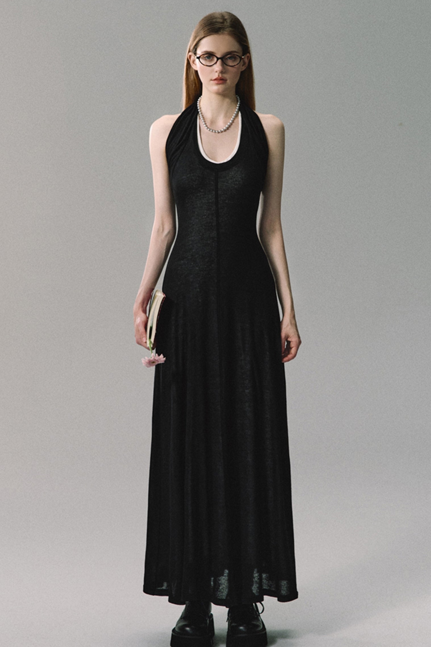 Nile Gardens Black Maxi Dress