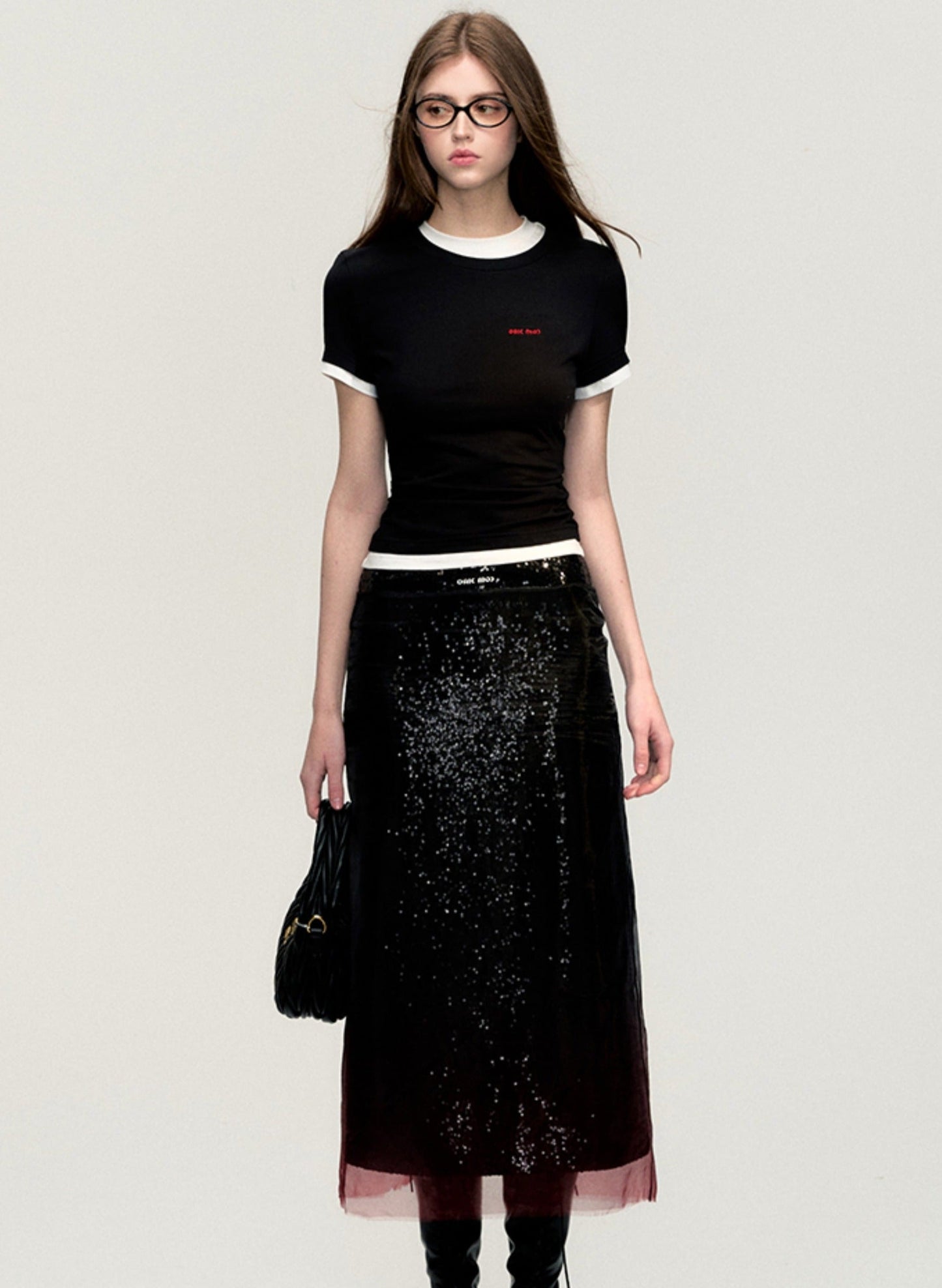 Summer Skin-Friendly Sequin Skirt