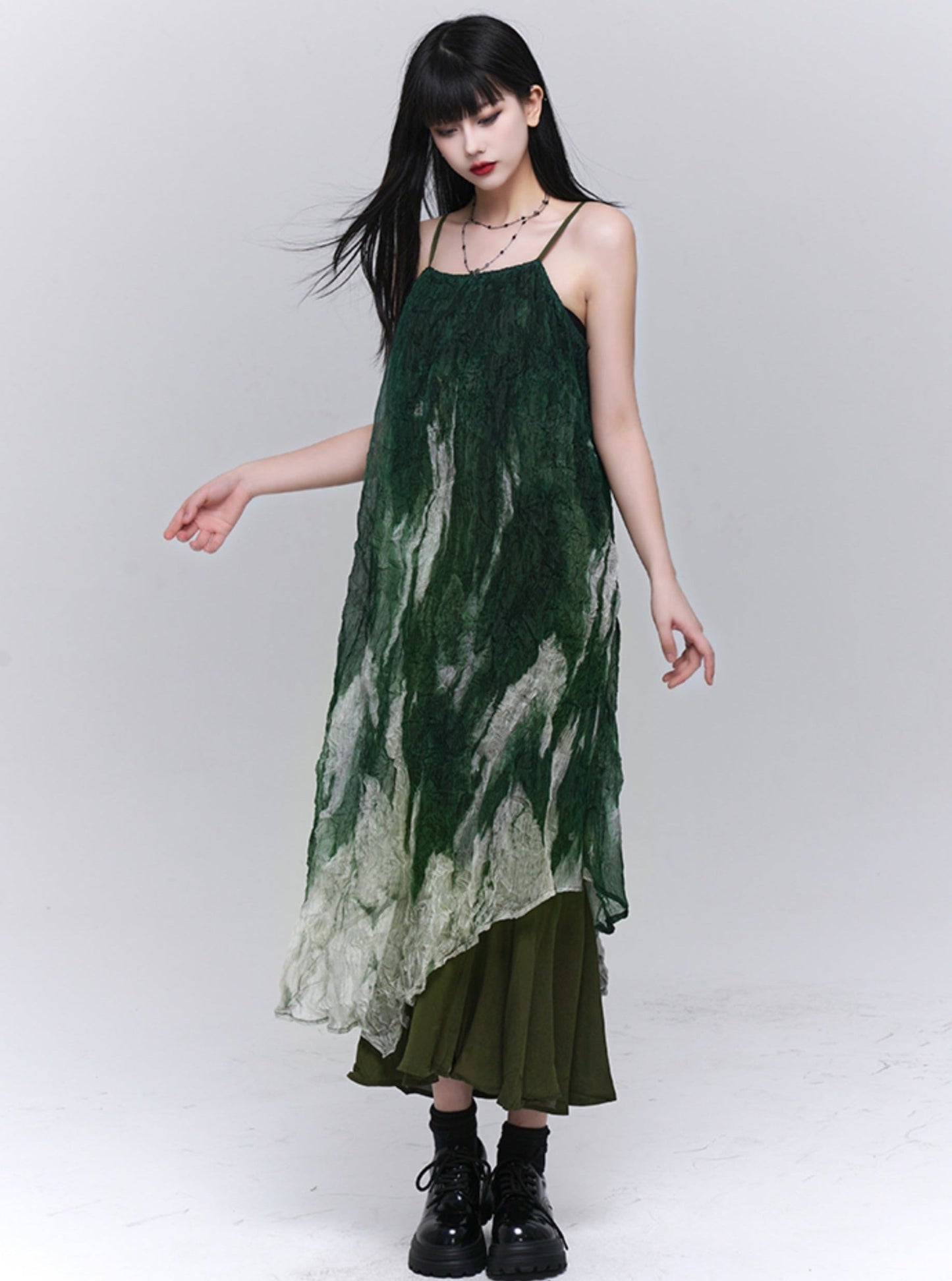 Chic Green Slip Dress