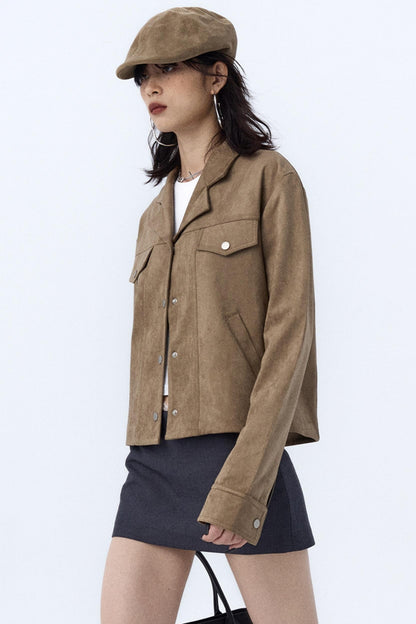 Sheepskin Cashmere Cargo Jacket