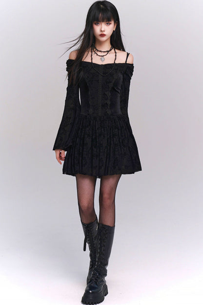 Halloween Gothic Shoulder Dress