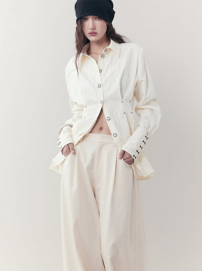 Chinese Style Genesis Pleated Shirt