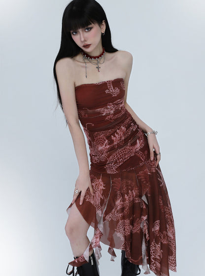 Irregular Red Adult Sundress