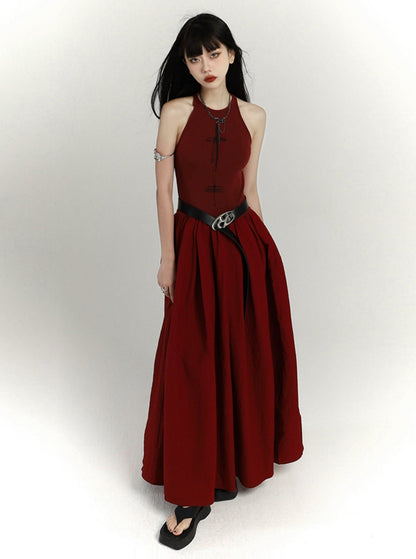 Chinese Red Slip Adult Dress