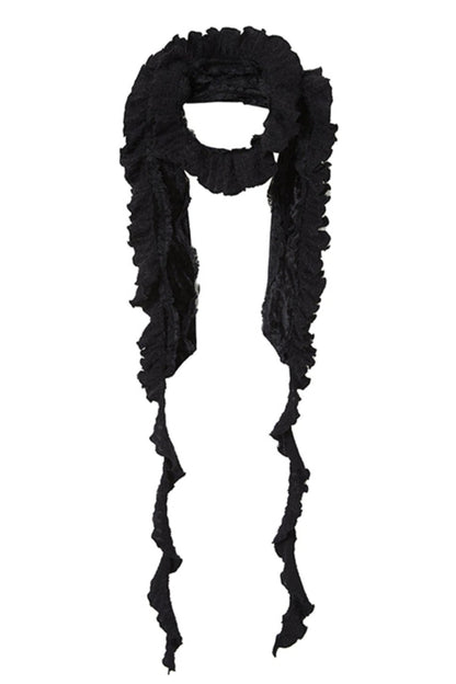 Versatile Ruffle Knit Scarf