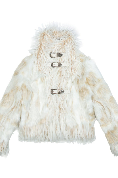 Loose Fit Fleece Fur Coat