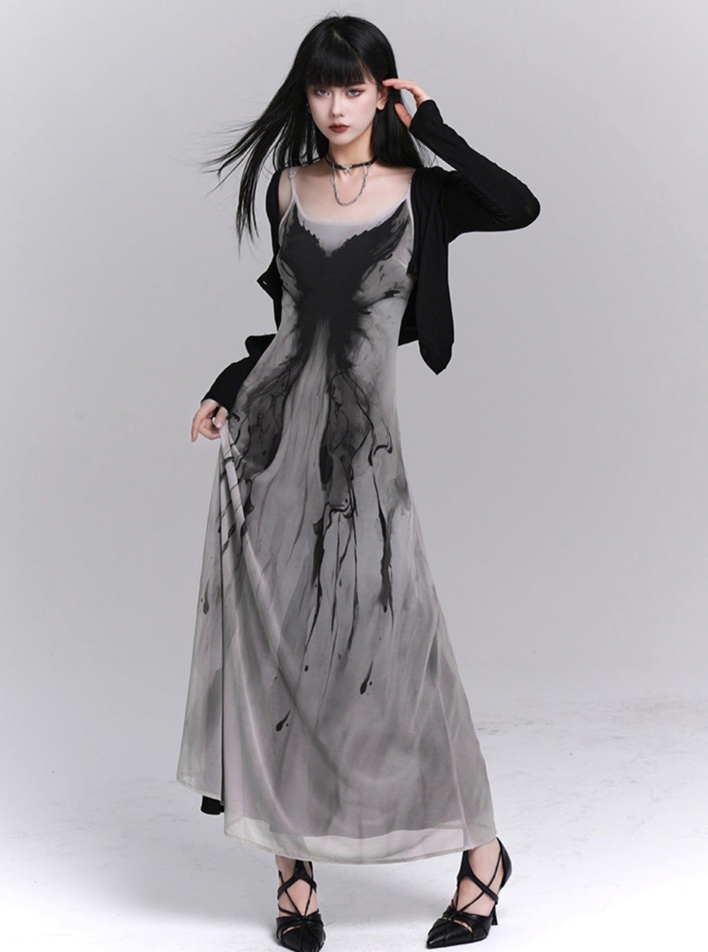 Gray Slip Niche Designer Dress