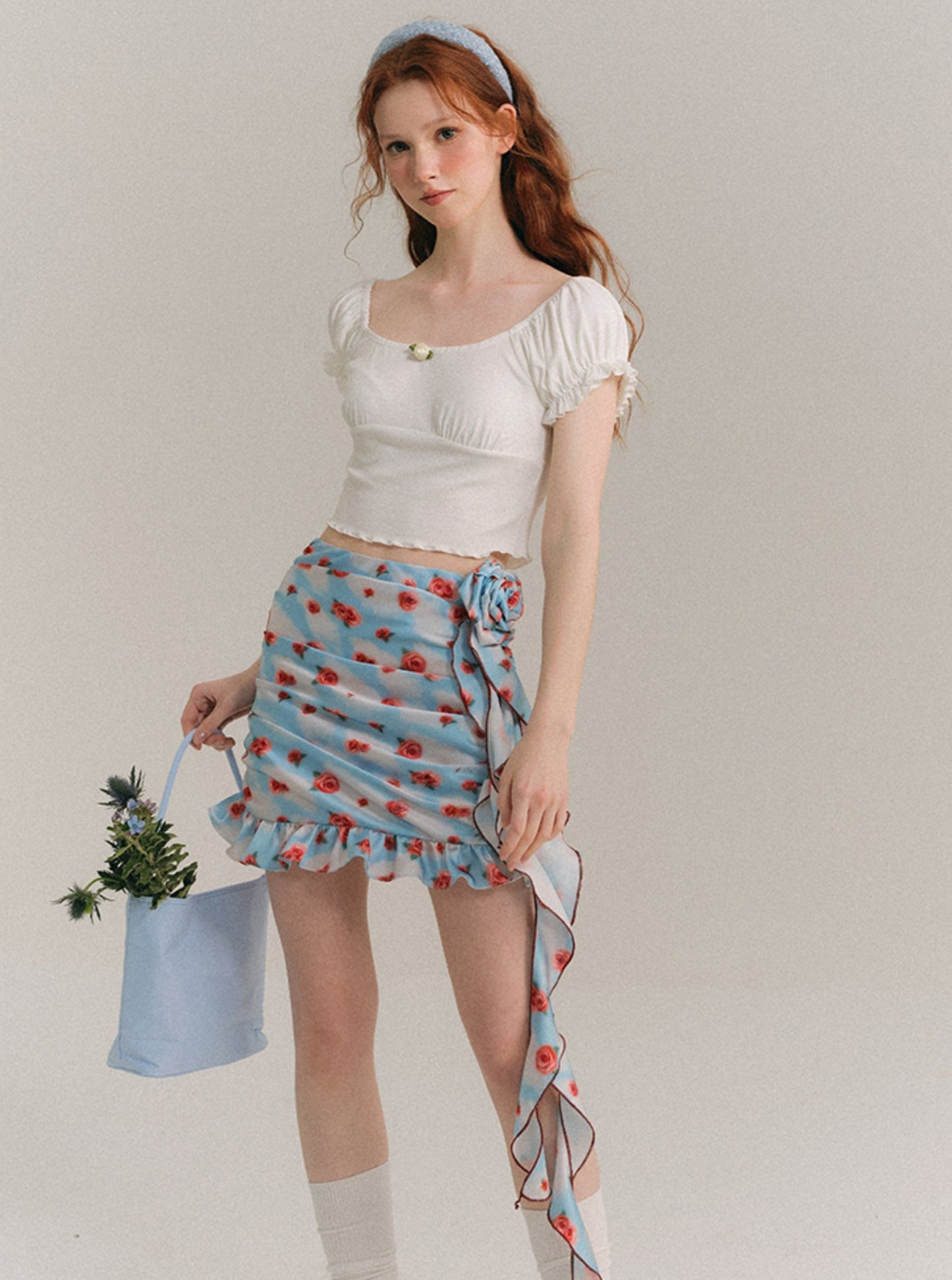 Sky Rosie Original Floral Suspender Skirt Set-Up