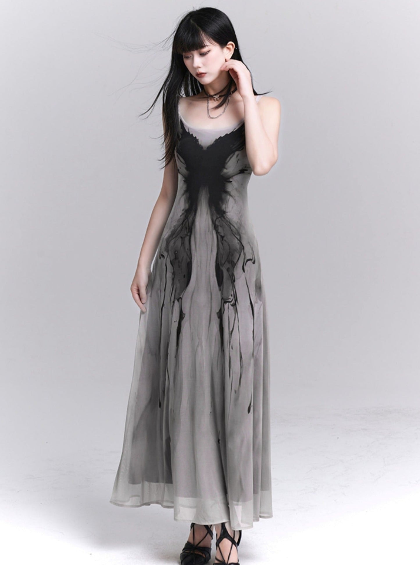 Gray Slip Niche Designer Dress