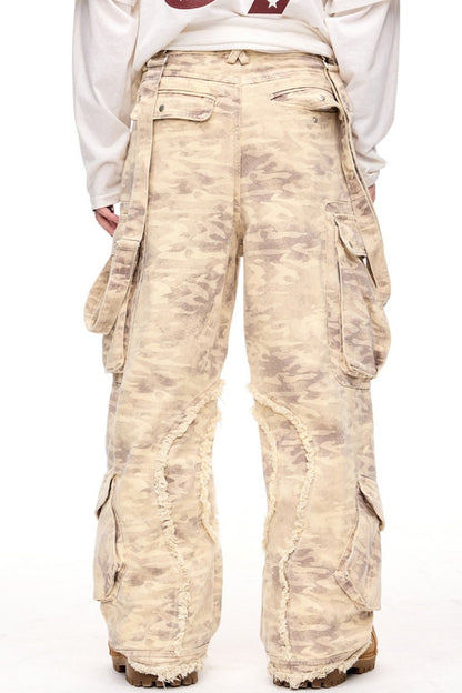 Camouflage Multi-Pocket Cargo Overalls