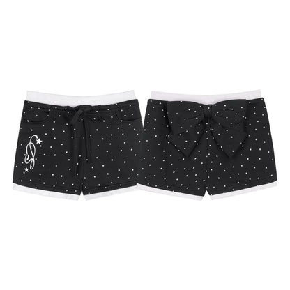 Playful Polka Dot Peplum Shorts