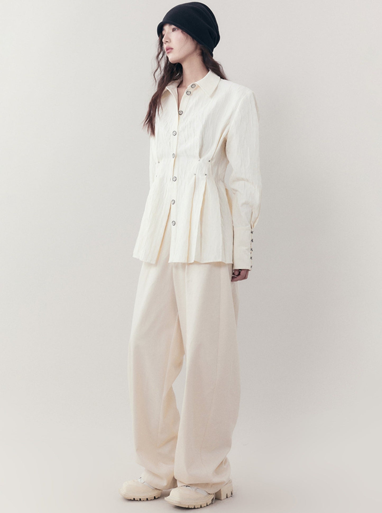 Chinese Style Genesis Pleated Shirt