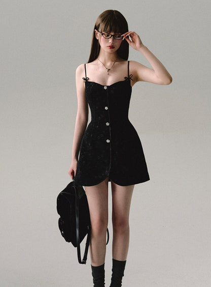 Hooded Jacket Cinched Waist Slip Dress Set