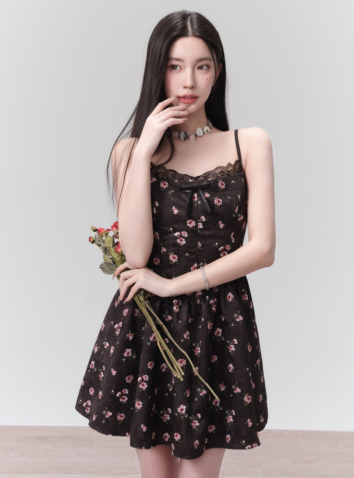 Delicate Floral Slip Dress