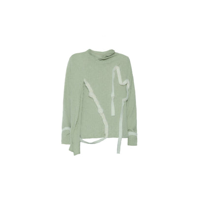 Green Velvet Stripe Sweater