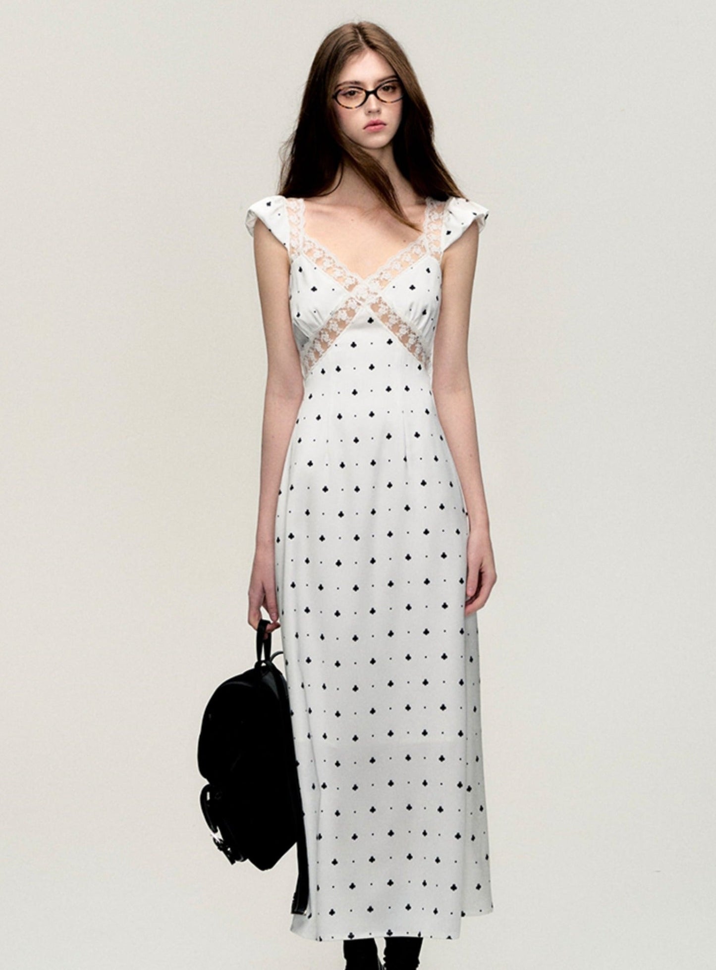 Polka Dot Plum Blossom Dress