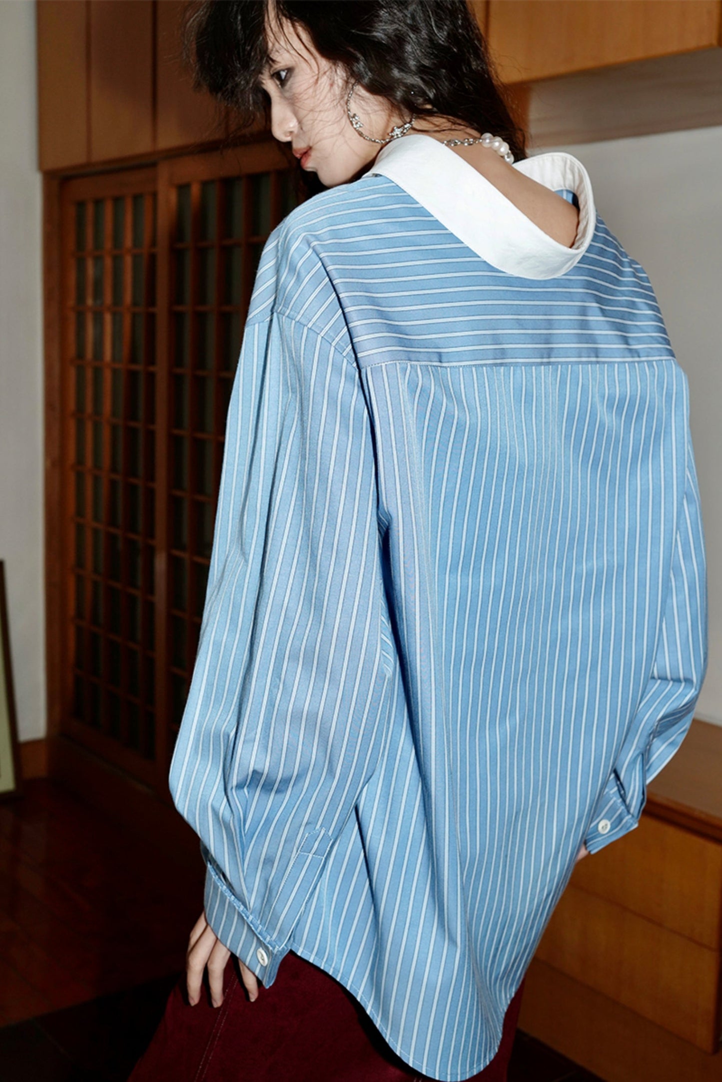 Retro Lapel Loose Shirt