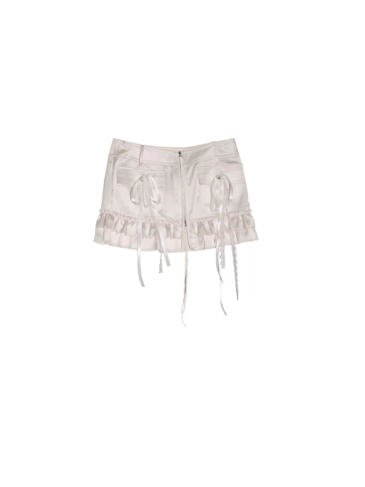 Dream Broken Cream Satin Skirt