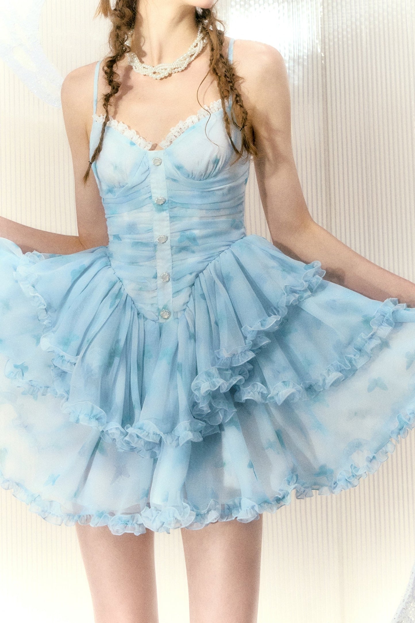 Dreamy Blue Butterfly Sundress