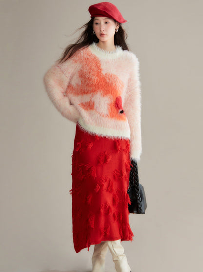 Goldfish imitation mink fur loose sweater