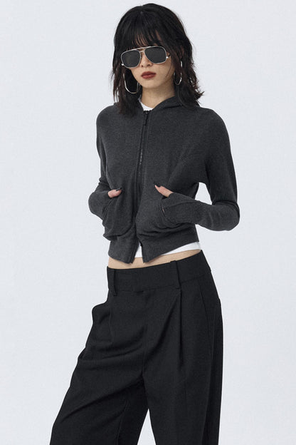 Velvet Strapless Hooded Yoga Set-Up