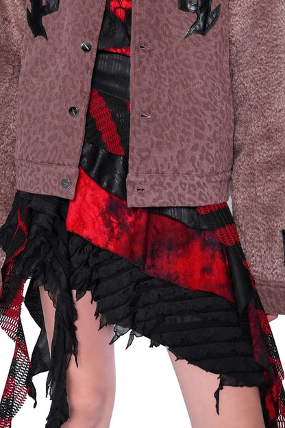 Layered Rock Punk Mini Skirt