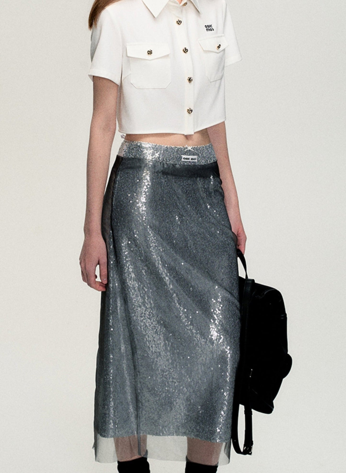 Summer Skin-Friendly Sequin Skirt