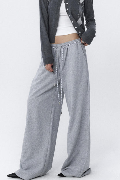 Double Cord Wide-leg Sweatpants