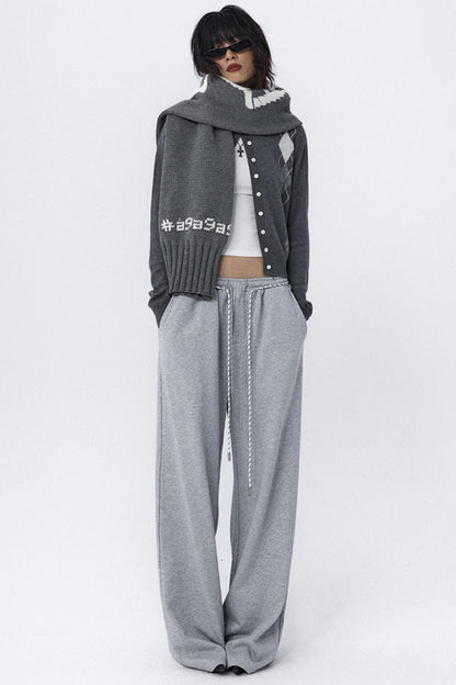 Double Cord Wide-leg Sweatpants