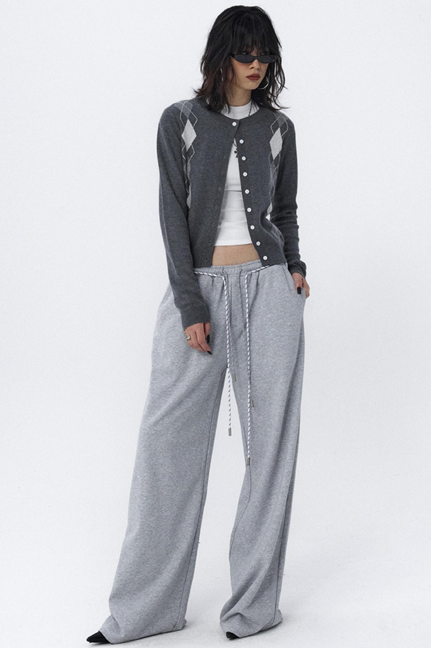 Double Cord Wide-leg Sweatpants