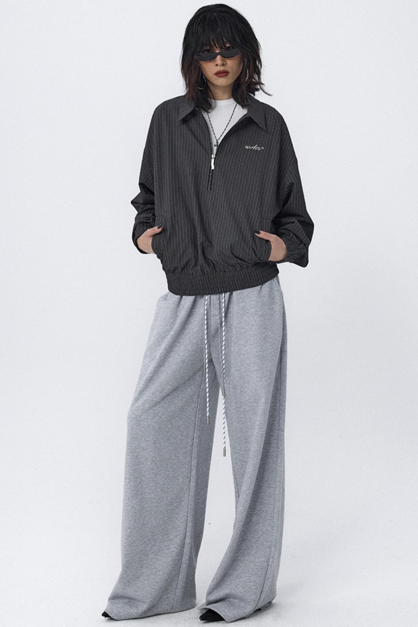 Double Cord Wide-leg Sweatpants